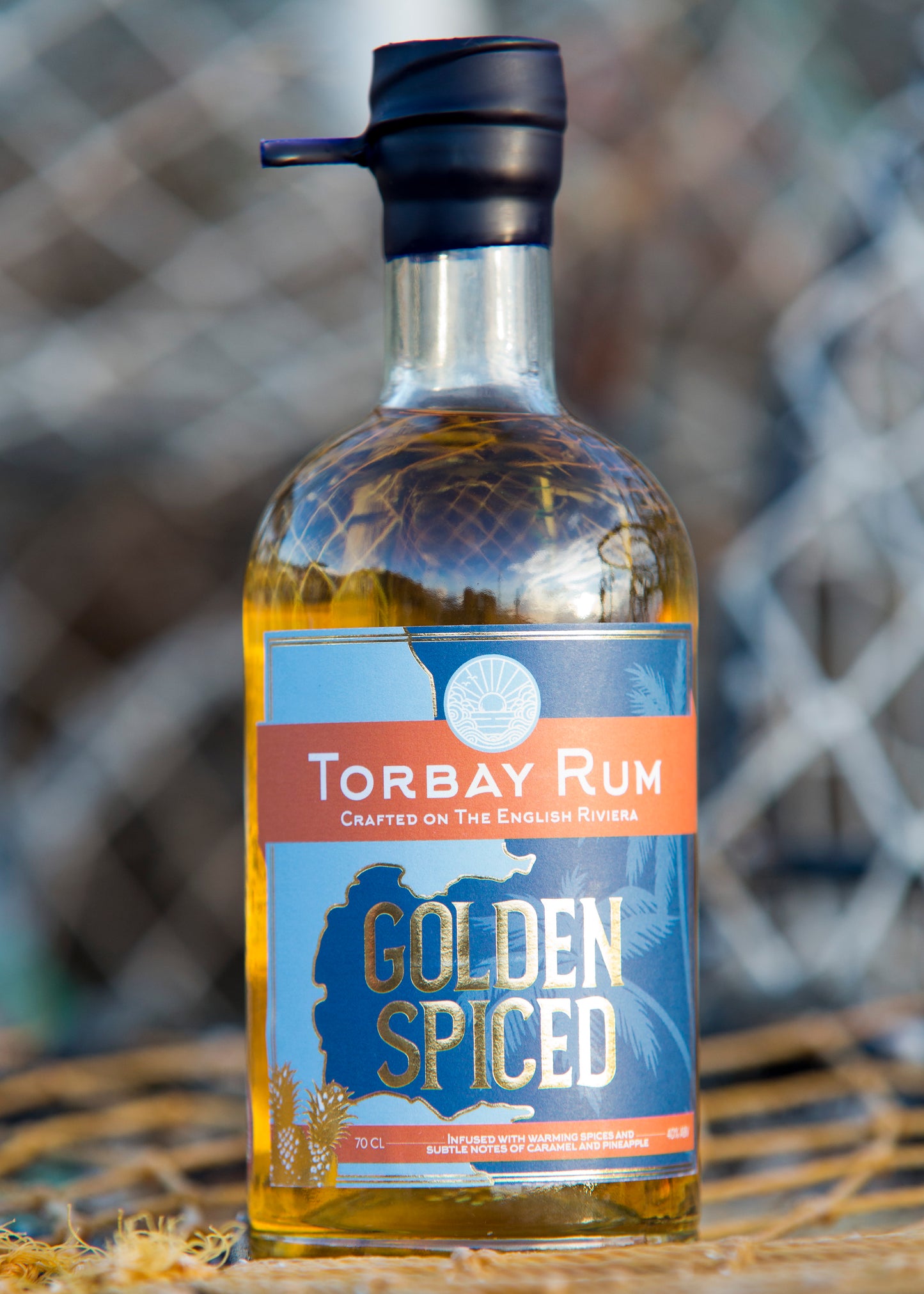 Torbay Rum Golden Spiced by Torquay harbour