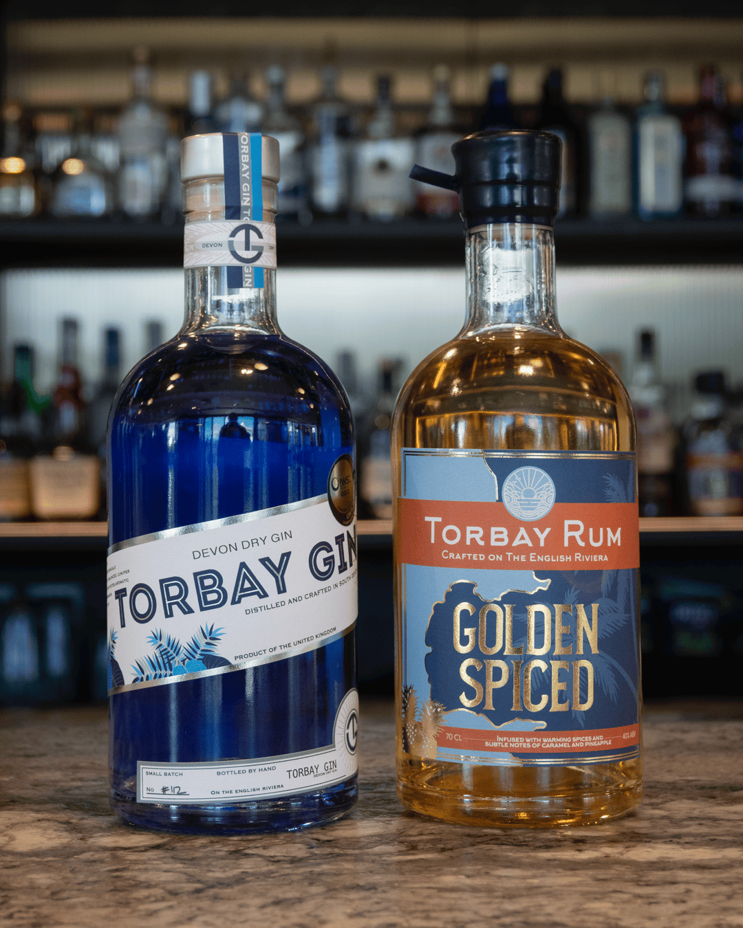 torbay rum with torbay gin at mercure hotel in paignton torbay
